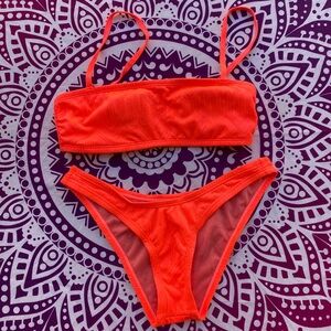 Bright Orange Bikini Set